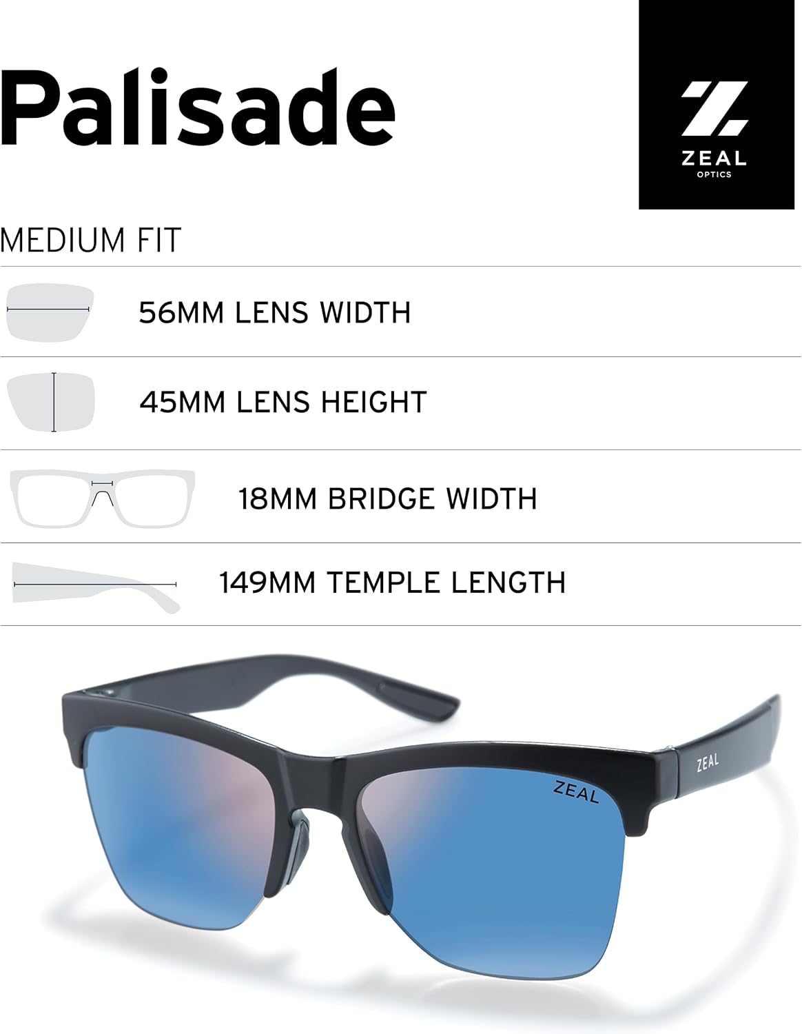 Zeal Optics Palisade | Plant-Based Polarized Sunglasses for Men & Women