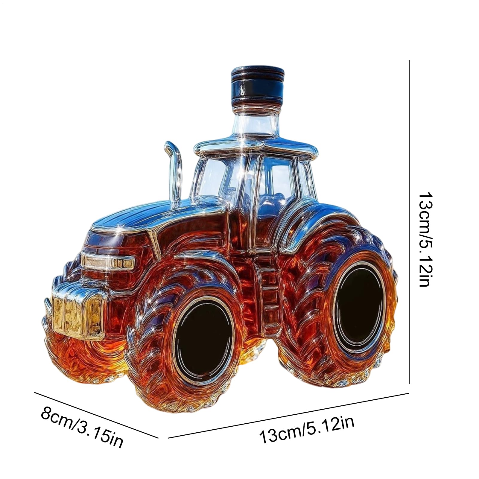 Caraffa Per Liquori - 300ml Erogatore Di Alcol A Forma Di Trattore - Bottiglia Decanter In,Per Riunioni Familiari Feste Natale Matrimoni Bevande