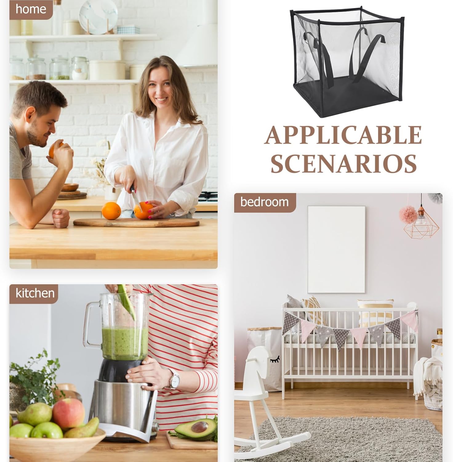 Cabilock Collapsible Laundry Hamper with Handles Foldable Storage Basket for Clothes Toys and More Mesh Design for Easy Carrying and Space Saving Bedroom Bathroom and Dorm