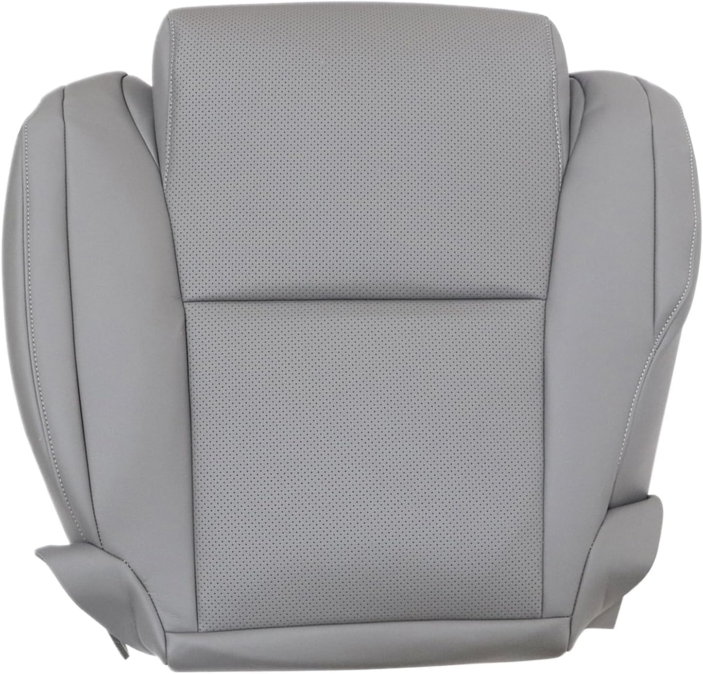 Pripirlod Leather Perforated Driver Bottom Seat Cover Gray Fit for Toyota Tundra Sequoia 2007 2008 2009 2010 2011 2012 2013