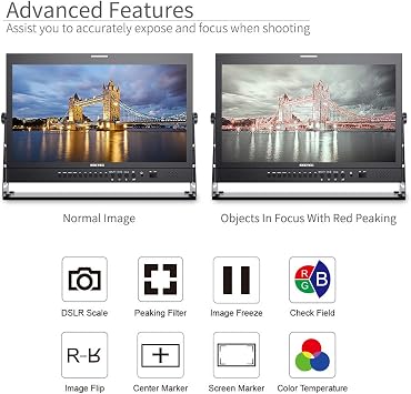 P215-9HSD-192 21.5 Inch Broadcast Production LCD Monitor 3G SDI 4K HDMI Input and Output IPS Full HD 1920x1080