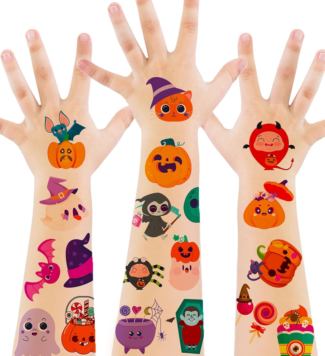 Halloween Tattoos for Kids, Halloween Party Favors Games Toy Party Supplies