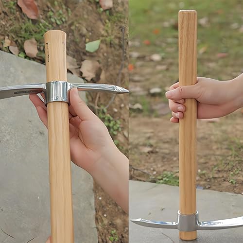 Miniatura 3 de icross-ep Garden Pick Mattock Azada, pico de alta resistencia para trasplante, excavación, plantación, aflojamiento del suelo, camping o prospección