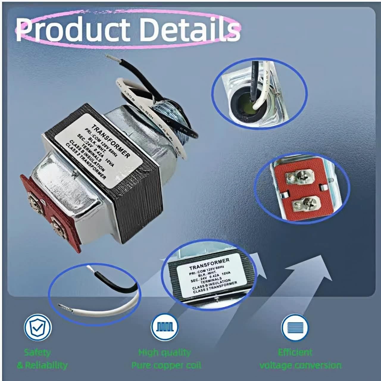 4010 Transformer for Humidifier, 24V 10VA AC Power Transformer by LZXQYMX, Compatible with Aprilaire 400 550 550A 558 560 560A 568 600, 110V to 24V Converter