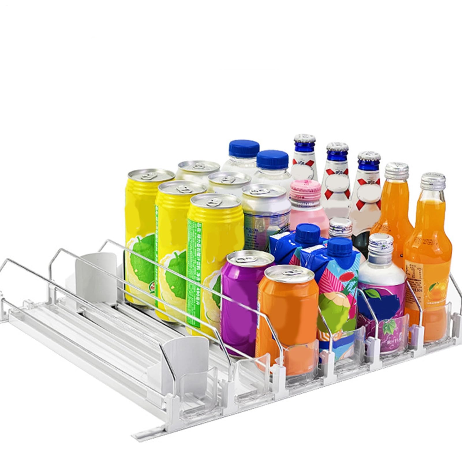 Die Kühlbox kann Spender – Automatischer Kühlschrank-Organizer | Aufbewahrungsständer | verstellbares Küchenschrankregal, Getränke-Organizer