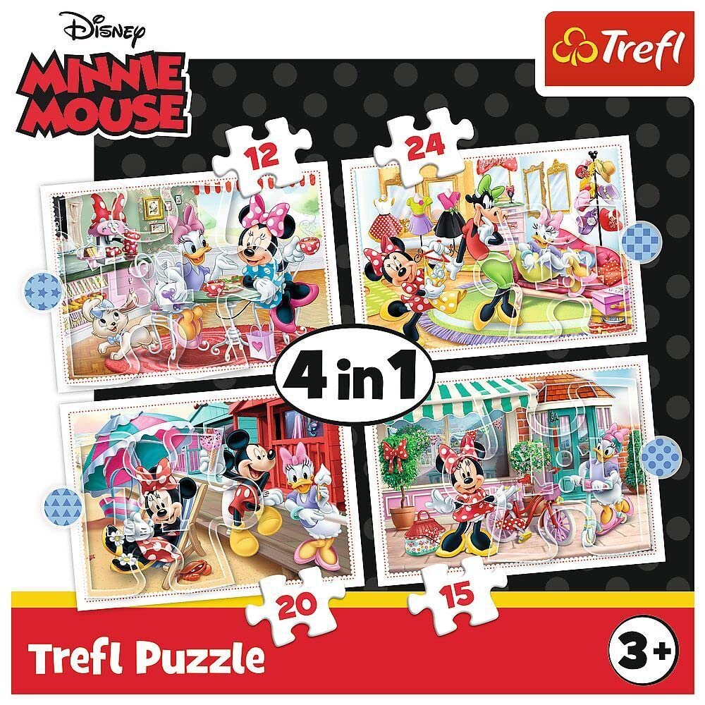 Trefl, Puzzle, Minnie mit Freunden, von 12 bis 24 Teilen, 4 Sets, für Kinder ab 3 Jahren, TR34355, mehrfarbig – Ansicht 6