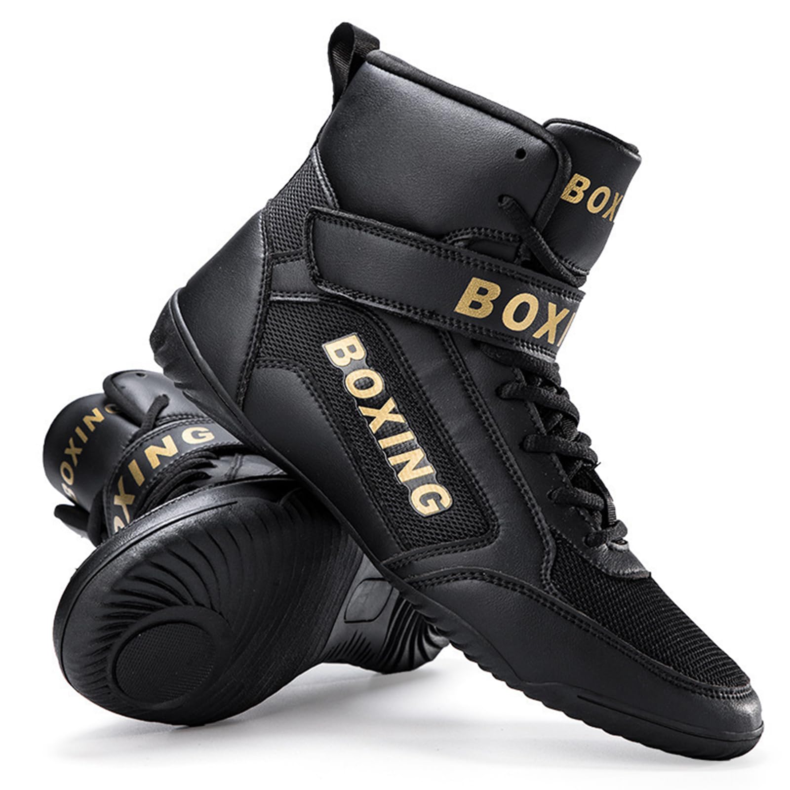 Zapatos de Boxeo para Hombres Zapatos de Lucha Adolescentes Mujeres Zapatillas de Entrenamiento Integral