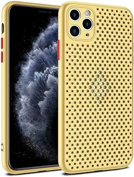 Heat Dissipation Breathable Cooling Case for iPhone 12 11 13 Pro Max XR XS Max X 8 7 6S Plus1213 Soft TPU Plain Color Case for Men and Women Heat Dissipation Mesh Contrast Color Imitation Original