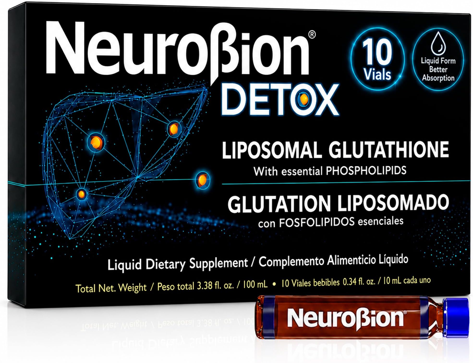 Neurobion Detox Liposomal Glutathione Liquid Essential Phospholipids Glutation Liposomado Liquido Glutathione Liposomal Supplement Antioxidants Immune System 10 Vials