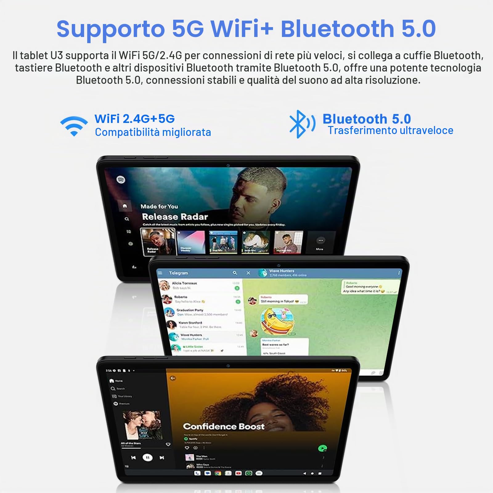Tablet 10 Pollici Android Octa-Core, 22 GB RAM+128 GB ROM, TF 2 TB, BT 5.0, 8000 mAh, 8+5 MP, 1280 x 800 FHD IPS, GPS, Widevine L1, GMS Certificazione, 5G WiFi 6, Tablet con Tastiera e Mouse, Grey