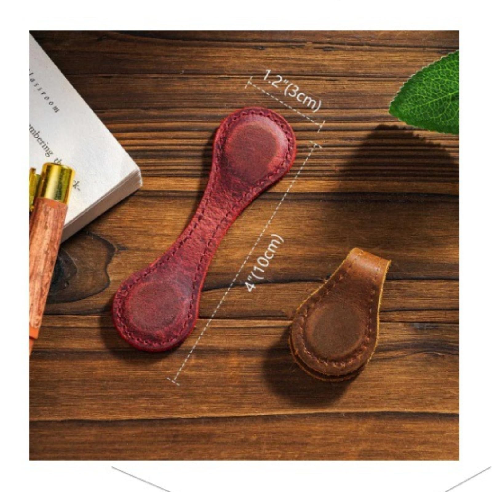 Lot de 10 marque-pages magnétiques personnalisés en cuir avec initiale faite à la main, cadeau de fête d'anniversaire, fête des pères, fête des enseignants, cadeau de lecteur pour elle ou lui (10