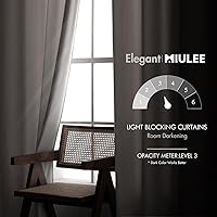 Vista 226 de MIULEE Cortinas de terciopelo de 63 pulgadas de largo, 2 paneles de cortinas opacas de lujo para dormitorio, sala de estar, cortinas de ventana