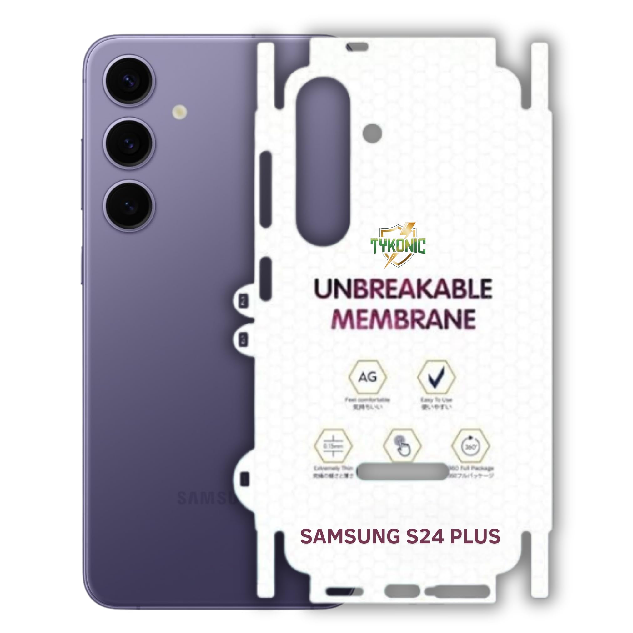 Tykonic Matte Membrane Back Skin for Samsung Galaxy S24+ | Durable Transparent Back Skin for Samsung Galaxy S24+-image-30