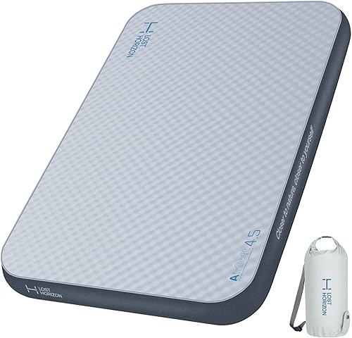 Miniatura 1 de LostHorizon Airsoft - Almohadilla de dormir autoinflable de 4.5 pulgadas de grosor con espuma maciza, colchón de camping con saco de bomba, cama