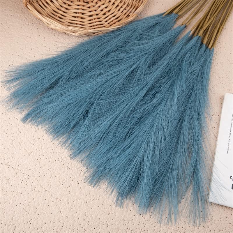 Miniatura 8 de Ramo de flores artificiales de seda para decoración de hierba de las pampas, arreglos esponjosos de simulación de pampas artificiales para