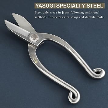 Wazakura Made in Japan Yasugi Stainless Steel Ikenobo Scissors 6.5 (165 mm) Professional Ikebana Floral Tool, Kado Hasami Flower Arrange Shears (Yasugi Stainless Steel Traditional Ikenobo)
