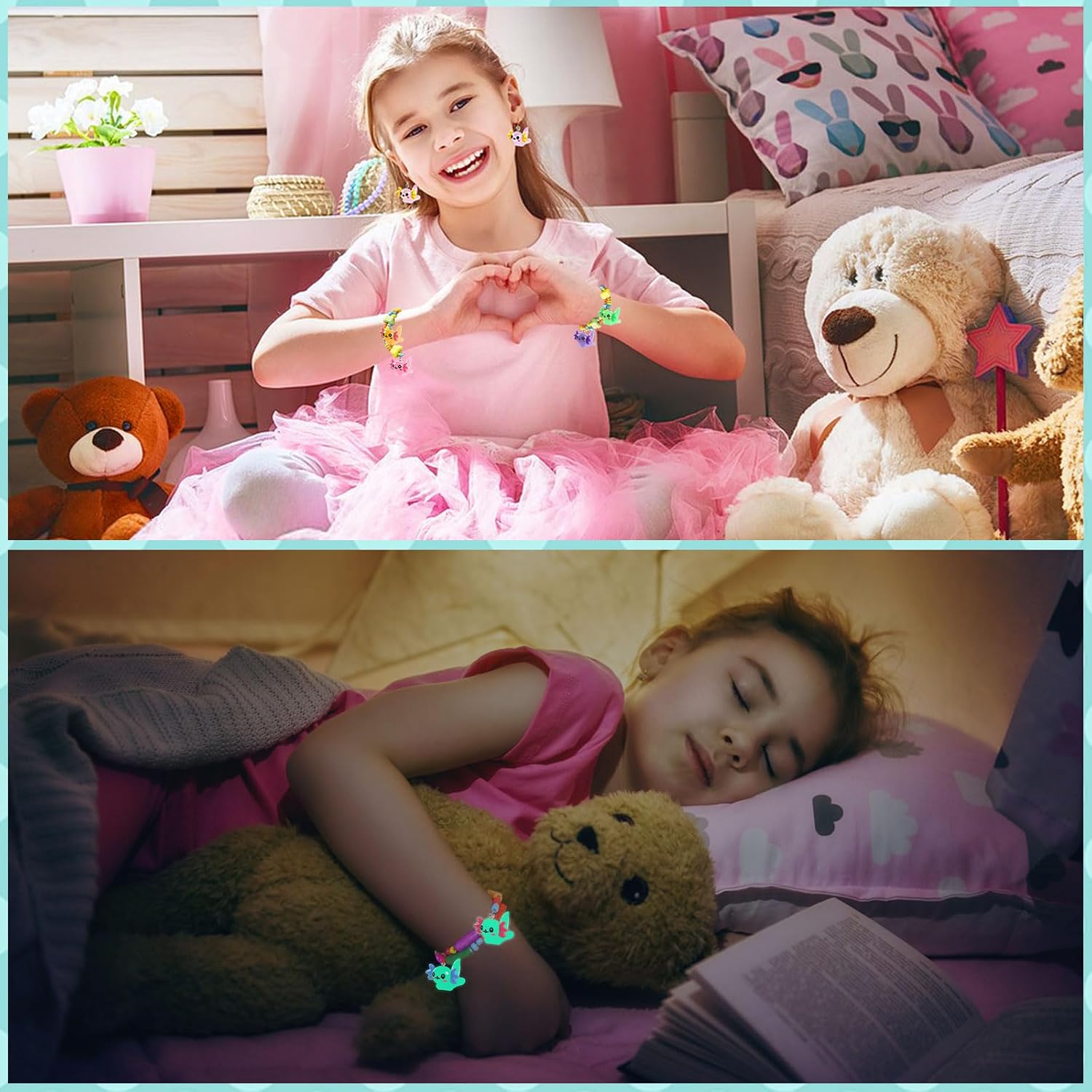 Augshy Axolotl Charms - 64 Pcs Glow in The Dark Resin Animals for DIY Jewelry Making - Image 5