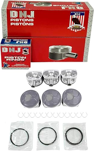 Miniatura 1 de DNJ PRK3212 Kit de pistón y anillo para Buick Cadillac Chevrolet GMC Saturn Acadia Limited Camaro CTS Enclave LaCrosse Outlook STS Traverse 3.6L V6