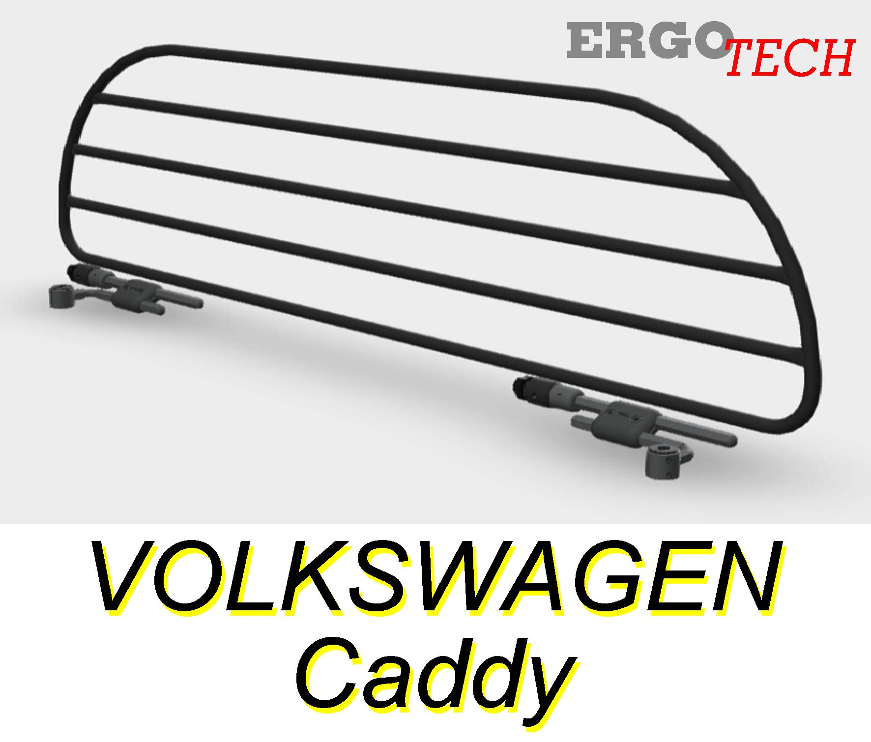 ERGOTECH Hundegitter für Volkswagen Caddy, RDA65HBG-XXL kvw041, für Hunde und Gepäck