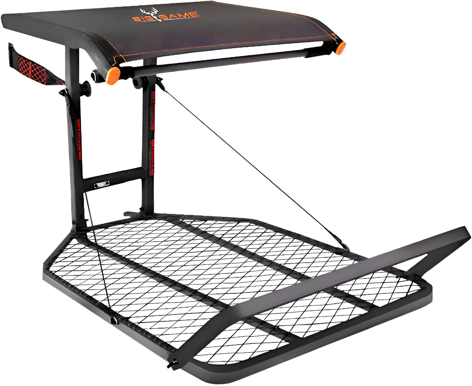 Big Game Captain XC Hang-On Treestand, Lightweight Steel Construction with 14 x 8 in. Flip-Back Flex-Tek Seat, 300 lbs Weight Rating