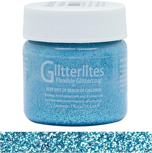 Miniatura 2 de Angelus Glitterlites Flexible Leather Paint for Shoes Boots Jackets More