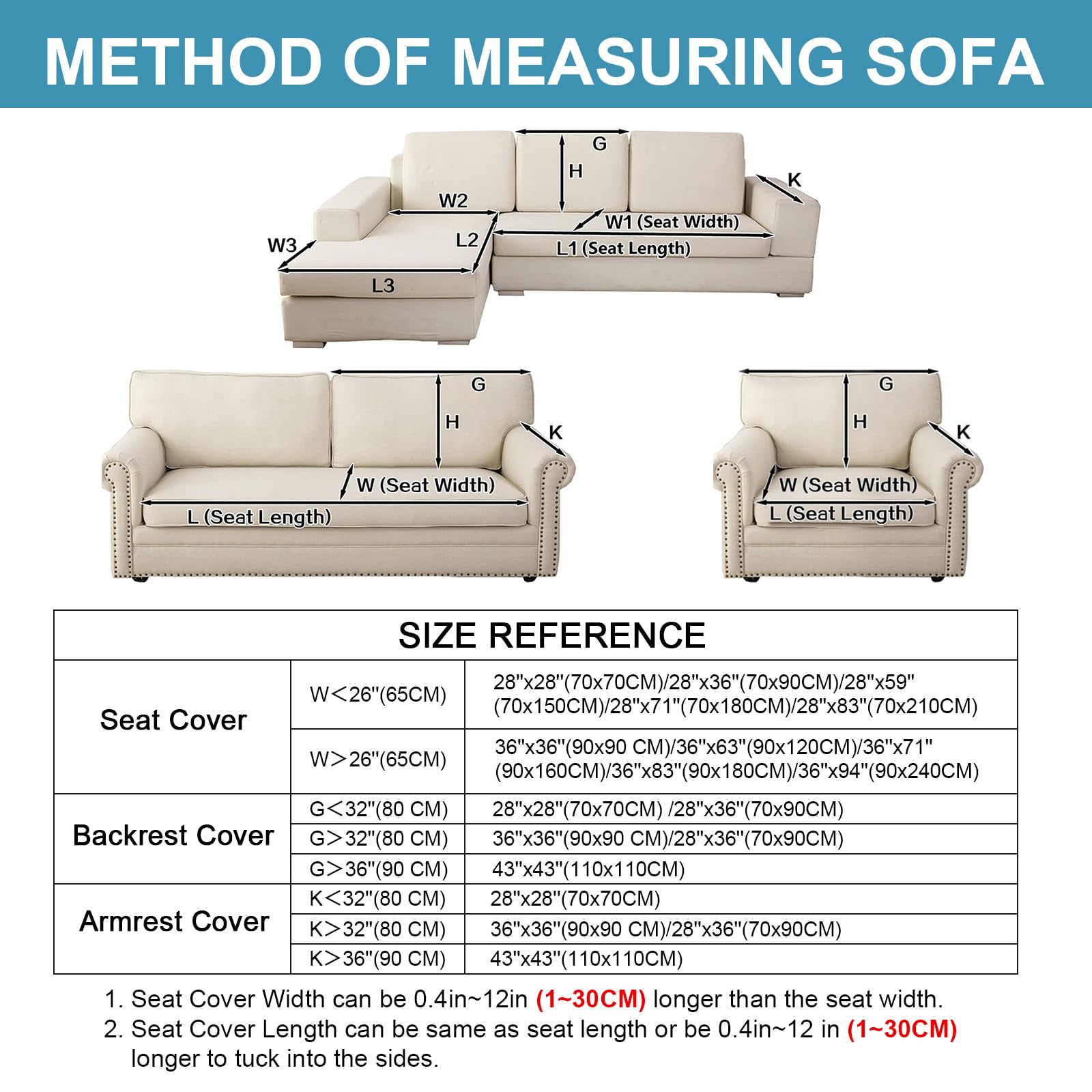 ShowyLive Sofa Covers 1 2 3 4 Seater Couch Covers,Thick Corner Sofa Slipcover L Shape Chaise Longue Furniture Protection for Living Room- Super Soft Armrest/Backrest Covers (Grey - Image 3
