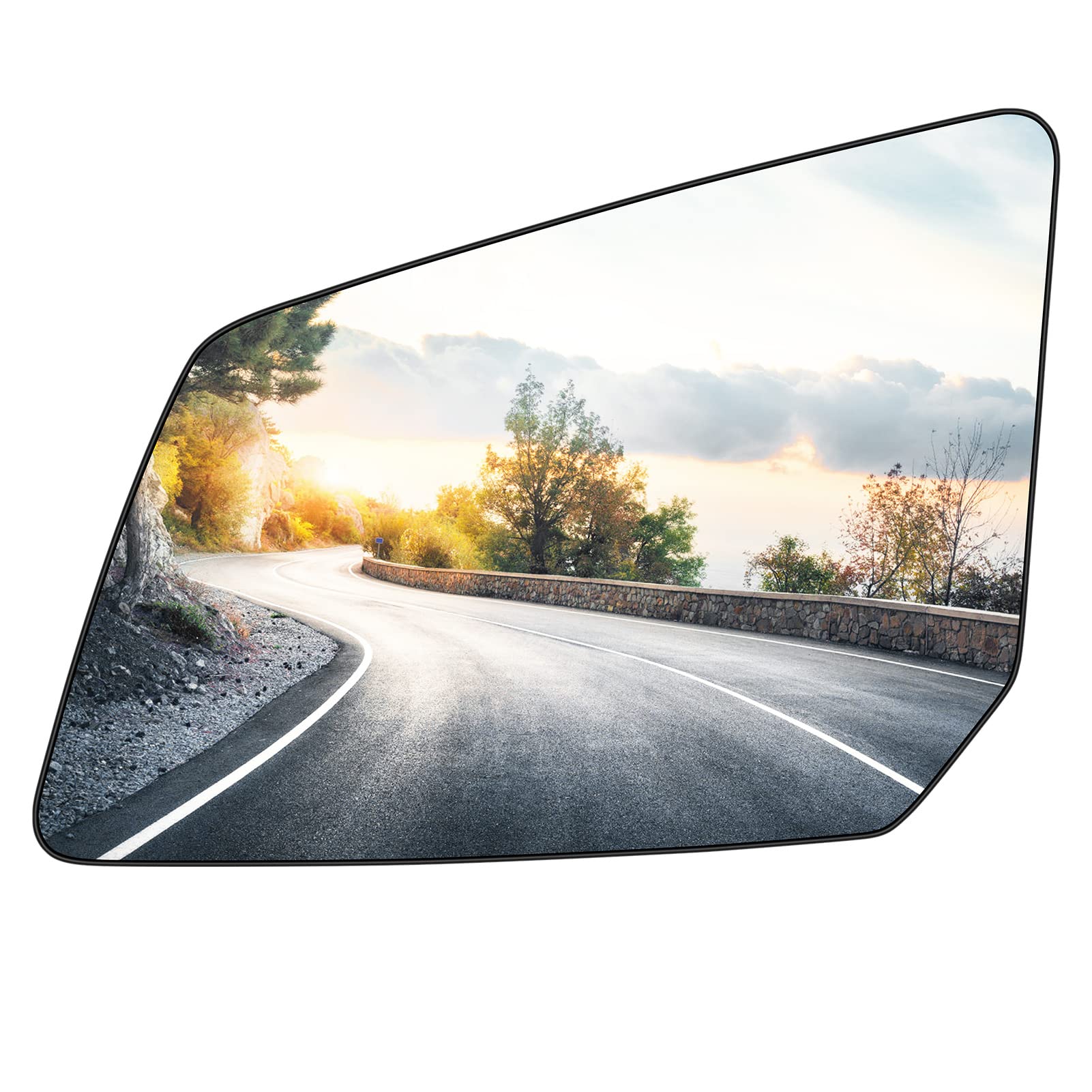 Driver Left Side Heated Mirror Glass Replacement Fits for GMC Acadia, for Saturn Outlook, for Chevrolet Traverse 2007-2016 Replaces for 15951926 33223 25990002 GM1324124