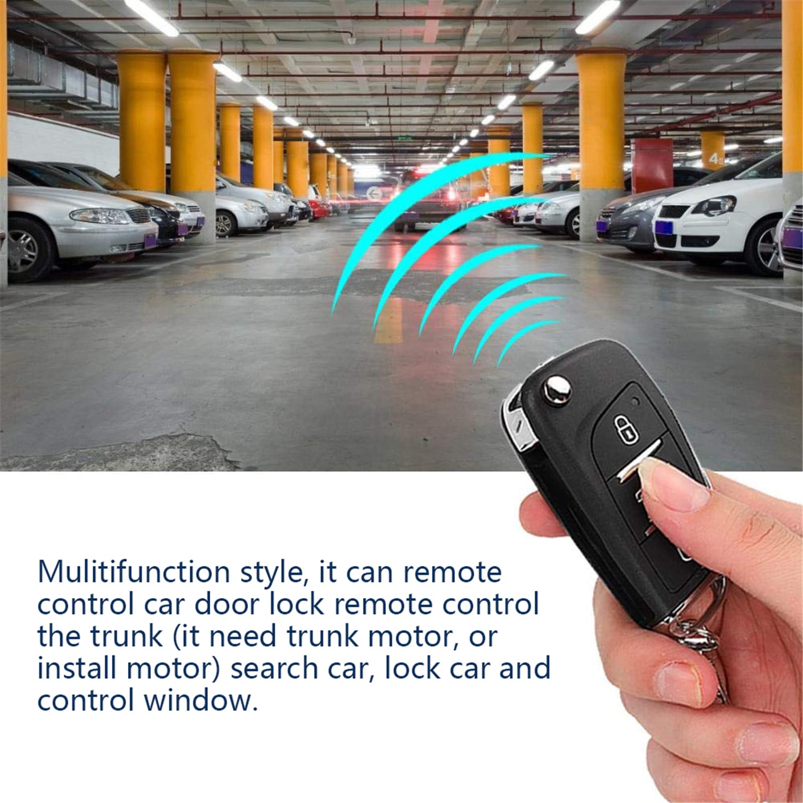 Kit De Alarma Universal Para Coche Con Cierre Centralizado Y Mando A Distancia – Sistema Antirrobo Con Apertura Remota De Maletero Y Localización