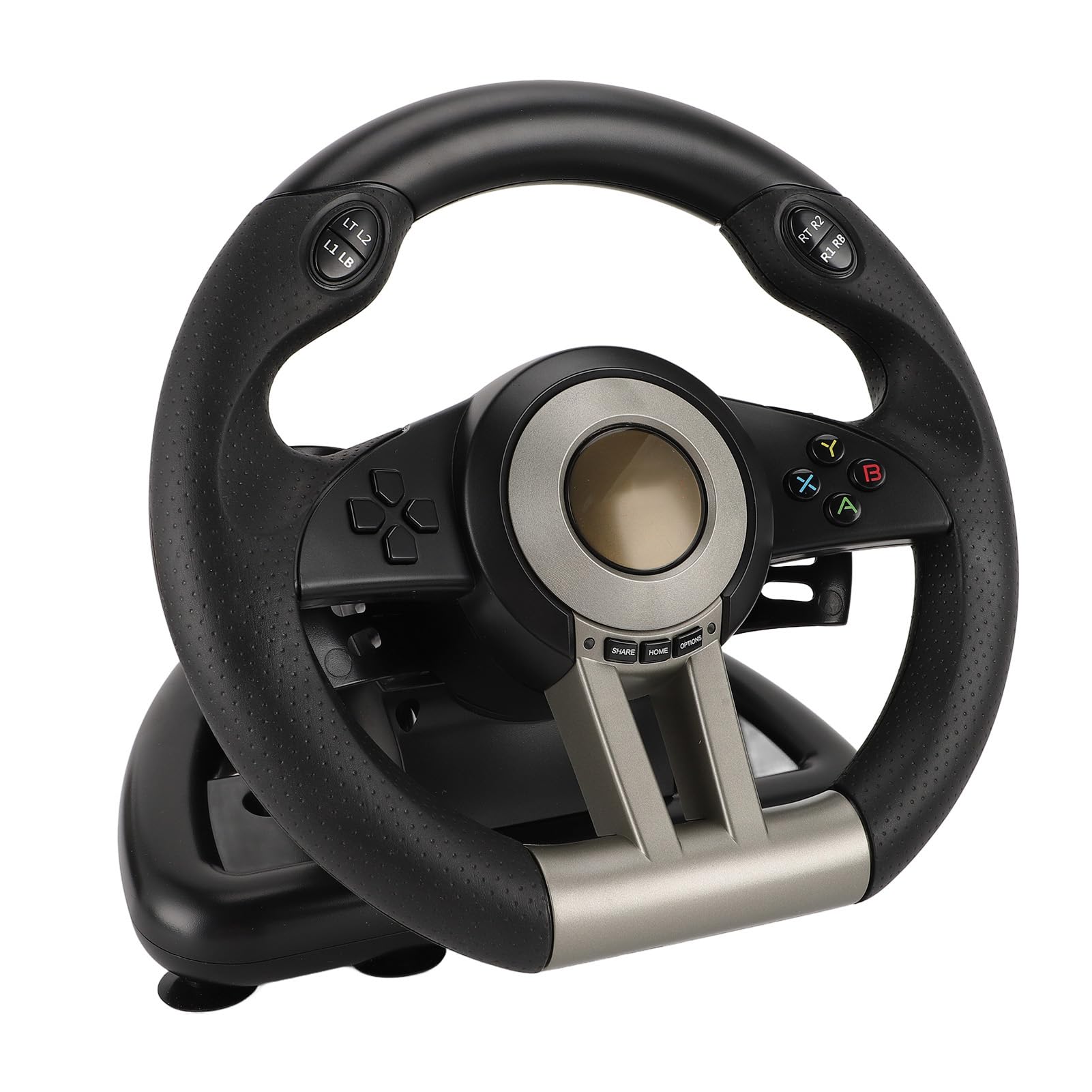 Garsent Volante y Pedal de Carreras para PC con Ajuste Inteligente de Vibración, Diseño de Manual, Amplia Compatibilidad de Juegos, para, para