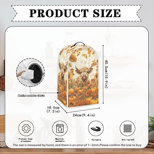 Vista 27 de Cubiertas de licuadora con diseño de poste de girasol, cubierta a prueba de polvo con asa, lavable para cocina, universal, para procesador de Cartel