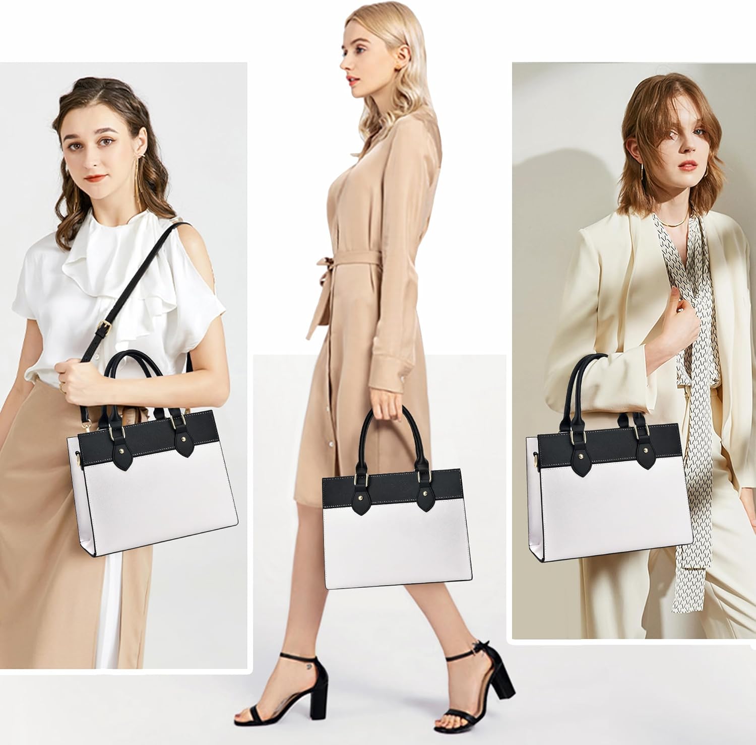 CHICAROUSAL Crossbody Purses and Handbags for Women PU Leather Tote Top Handle Satchel Shoulder Bags - Image 3