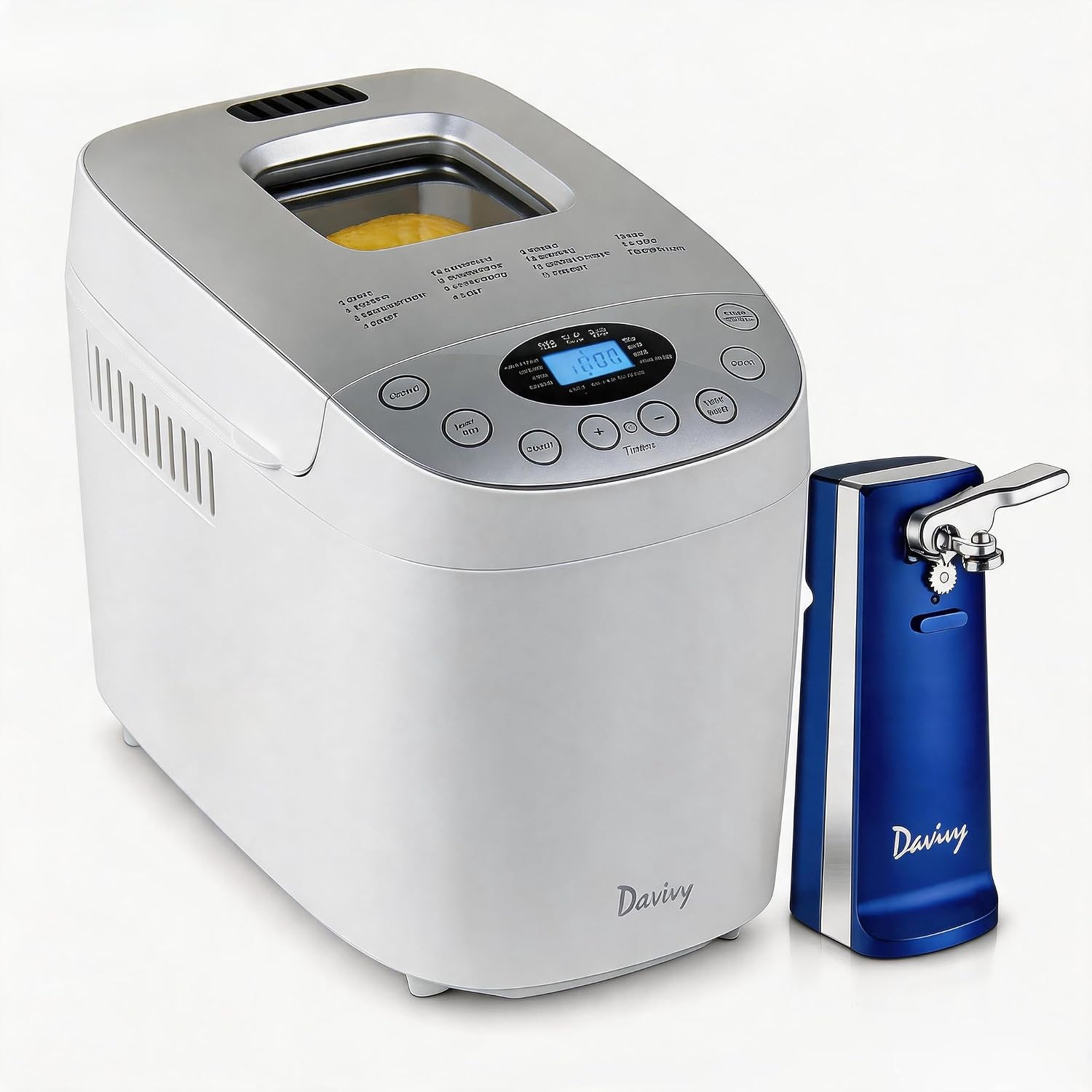 3.5LB Bread Maker wuth gloves+ ABS-blue Can Opener Combo Bundle