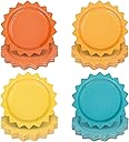 48 Pcs Here Comes The Son Party Plates Boho Sun Paper Disposable Plates 7 Inch Colored Sunshine Shape Tableware for First Trip Around the Sun Baby Shower 1st Birthday Summer Table Decor