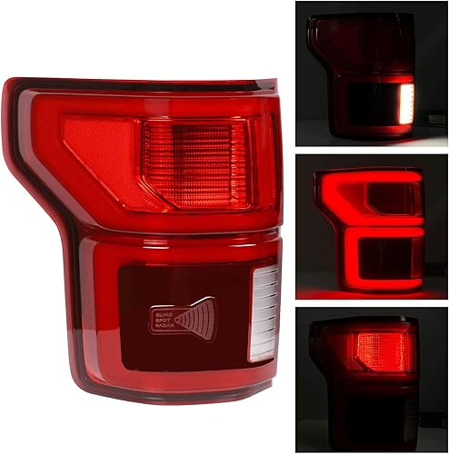 Miniatura 6 de Luces traseras LED con punto ciego compatibles con Ford F150 2018 2019 2020 Luz trasera del lado del conductor, lámpara de freno trasera con