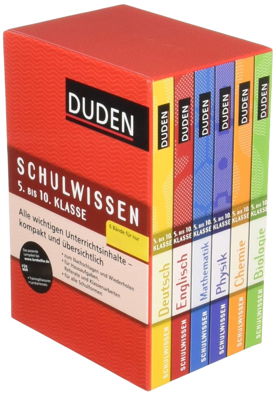 Duden Schulwissen 5. bis 10. Klasse (6 Bände): Alle wichtigen Unterrichtsinhalte – kompakt und übersichtlich (Basiswissen Schule)