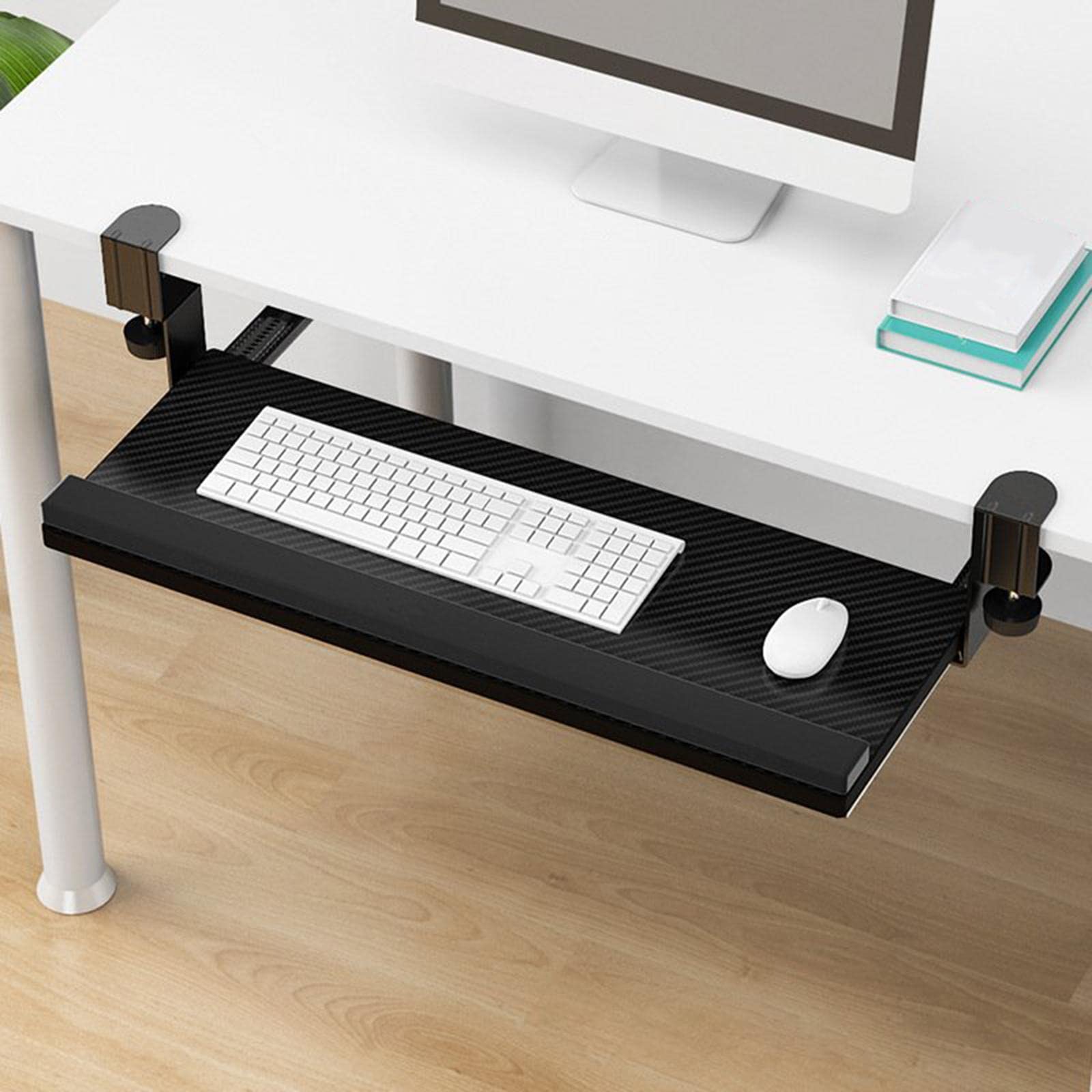 CALANDIS Adjustable Keyboard Tray Under Desk Support for Mouse Computer Desk Typing S-image-40
