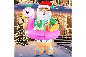 Giant 6ft Hawaiian Inflatable Santa Claus