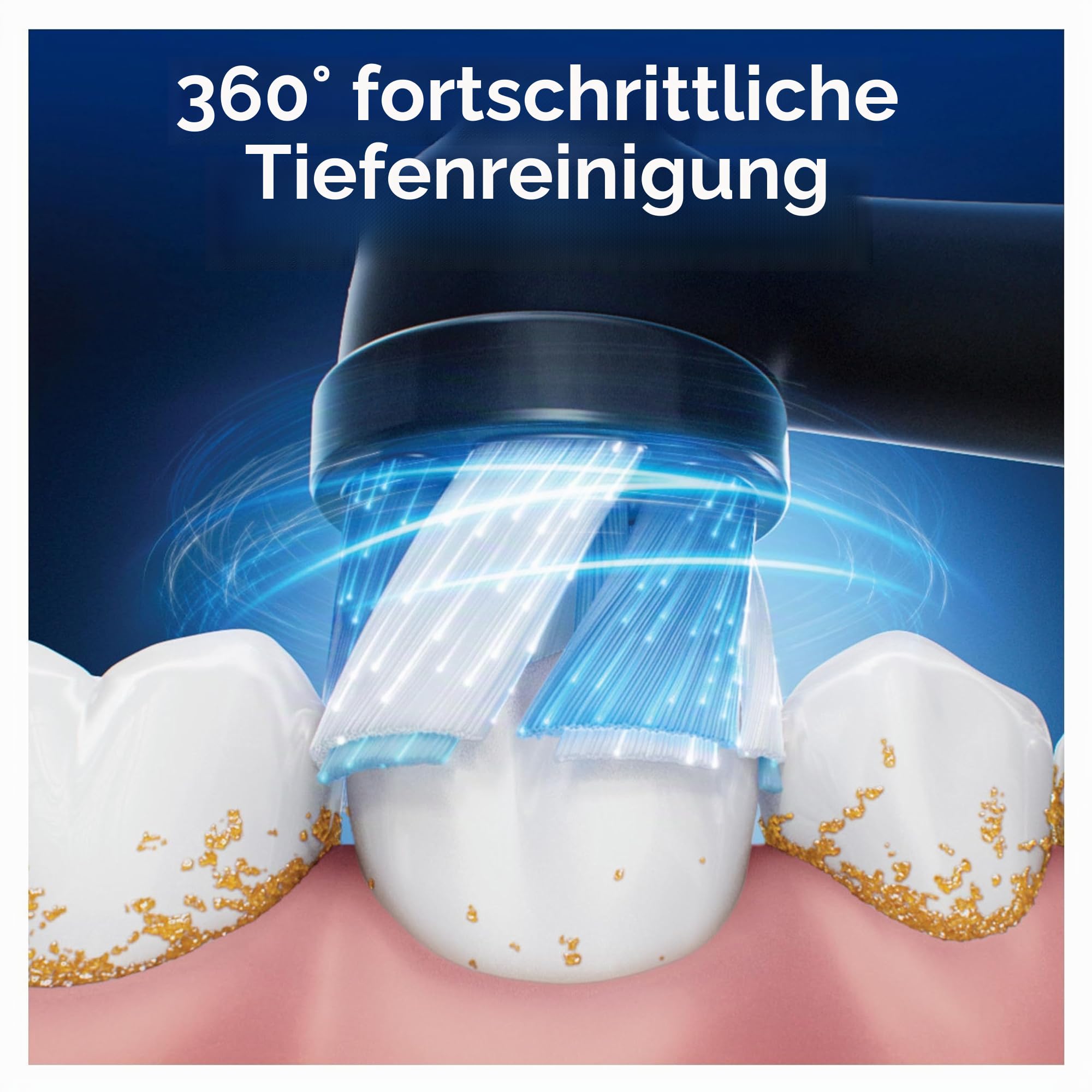 Oral-B Ultimate Clean Ersatzbürsten, Schwarz, Tiefenreinigung, Entfernung von Zahnbelag, runde Bürste für elektrische Oral B iO, 8 Stück