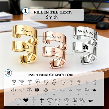 Iwe Personalized Stethoscope Charms - Stethoscope Name Tag Personalized Stethoscope ID Tag, Nurses Week for Medical Professionals Doctor Nurse (Spiral)
