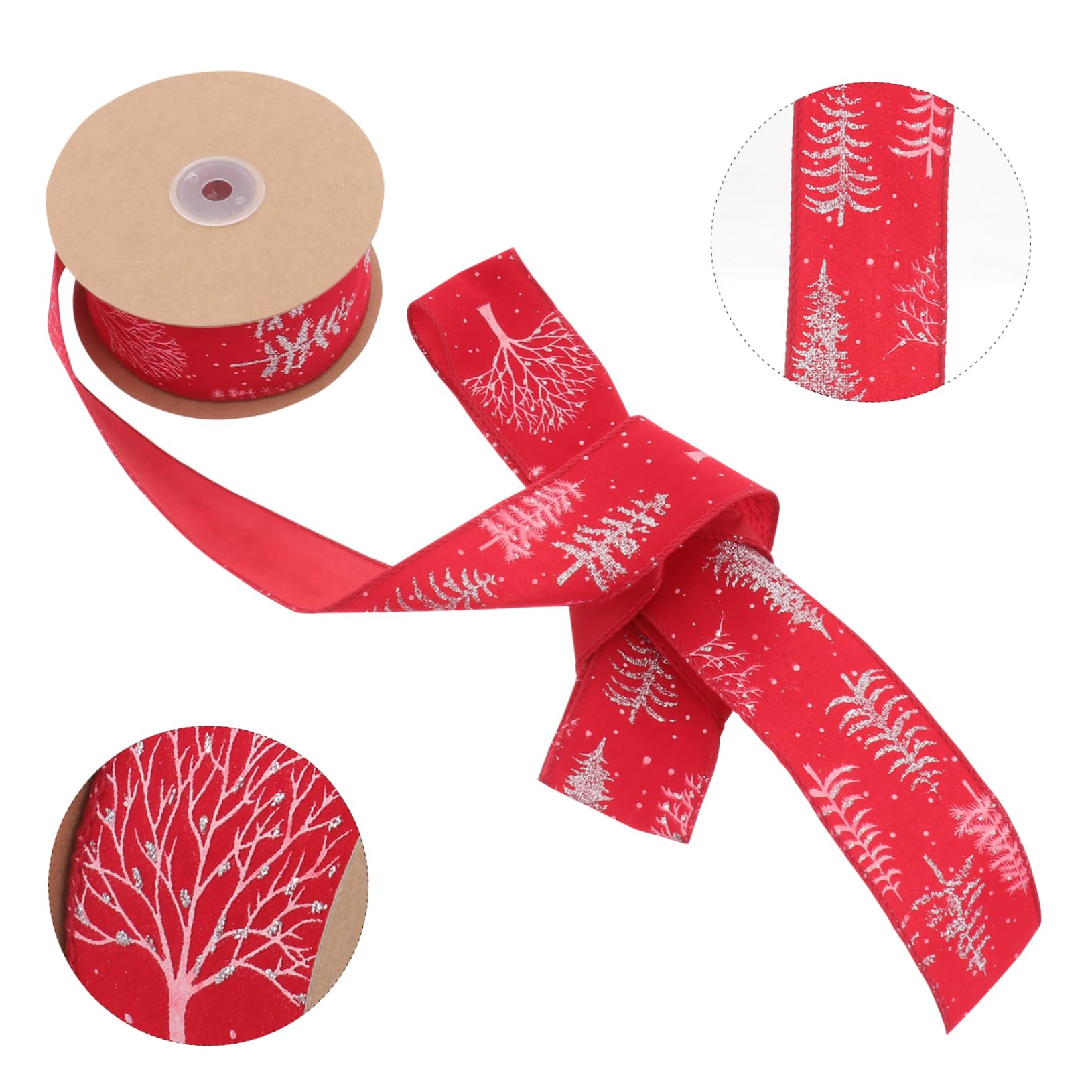 SHINEOFI 3rollen Weihnachtsdeko Festliches Weihnachtsband Mit Weihnachtsbaum- Lange Bastelbänder Für Hochzeiten Partys Und Kreative Projekte Langlebig Und Vielseitig