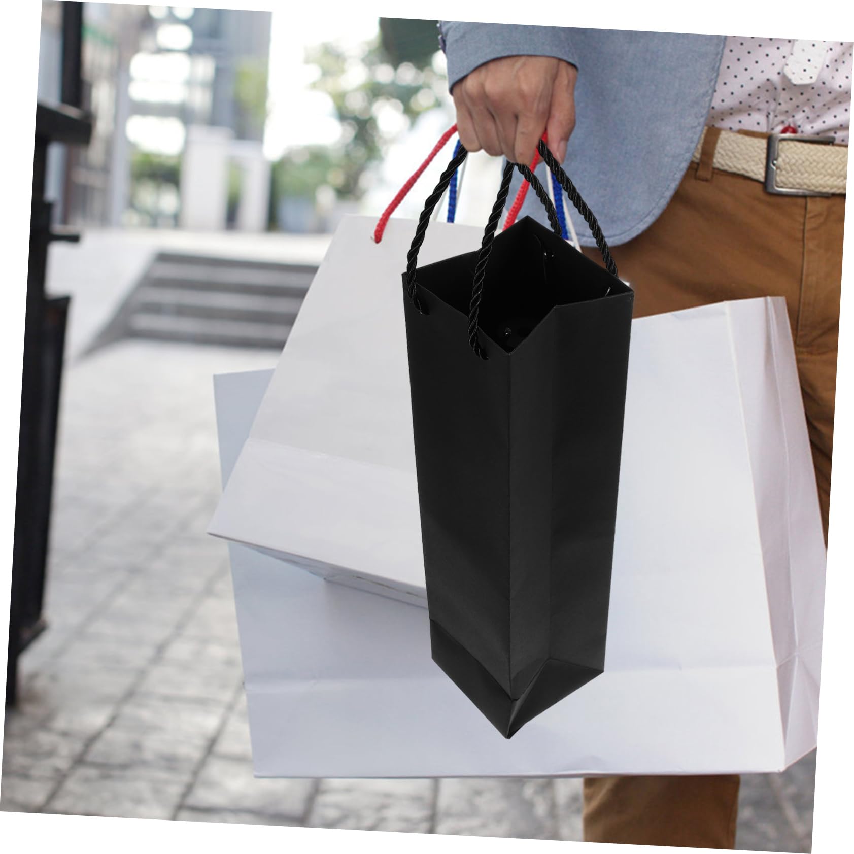 Operitacx 60piezas Bolsas De Papel para Botellas De Vino Bolsa De Transporte Resistente y Ligera para Fiestas y Eventos