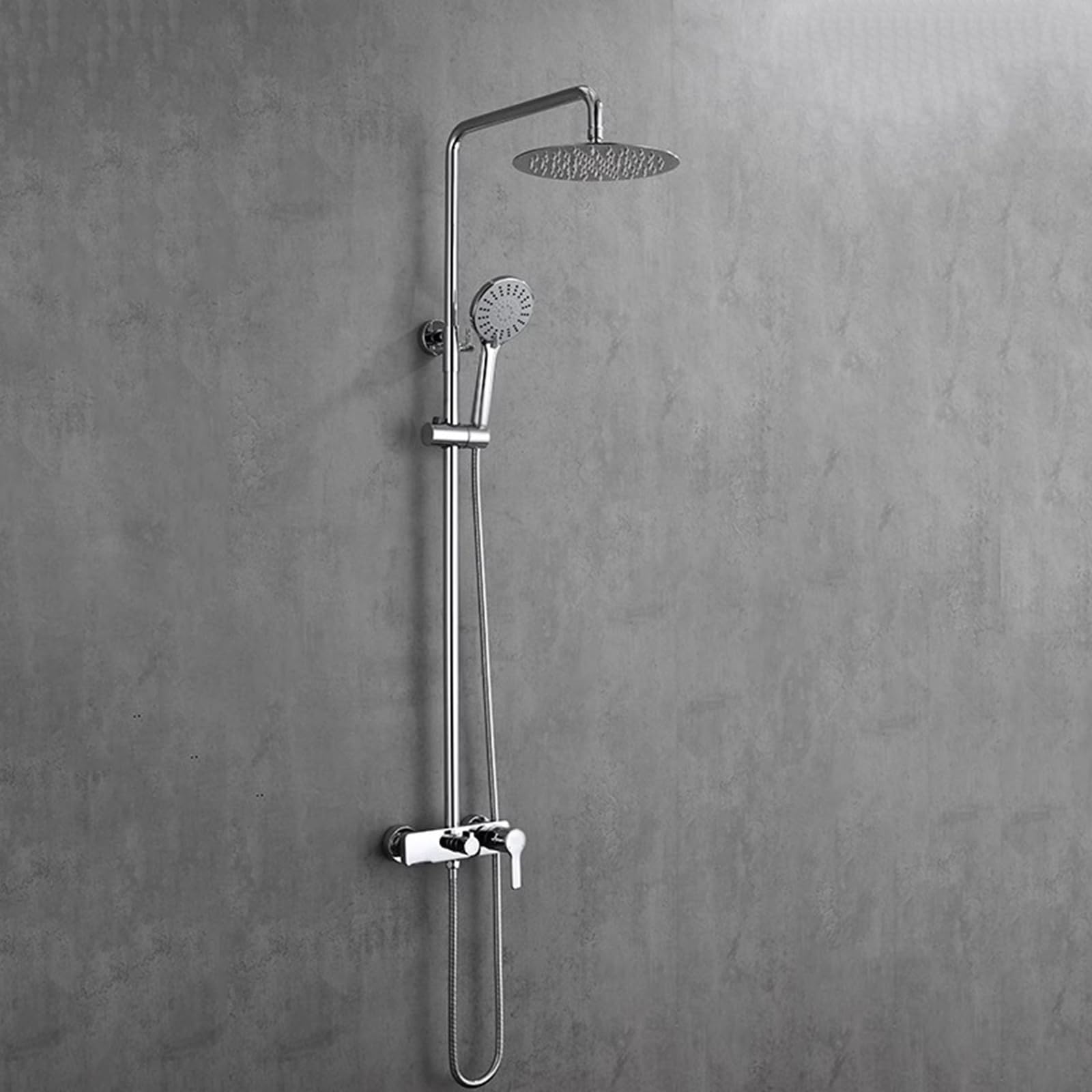 Pommeau de douche à effet pluie pour rénover une salle de bain familiale avec mitigeur unique
