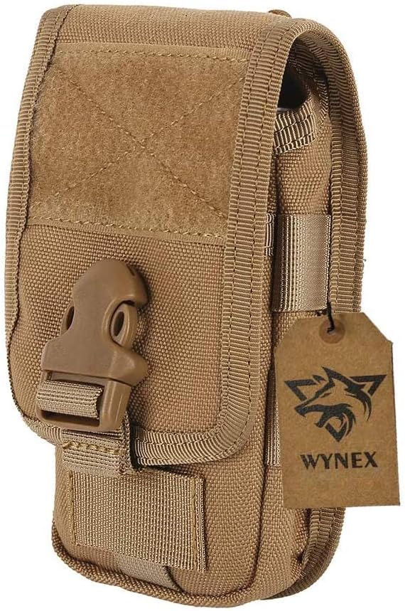 WYNEX Cell Phone Holster Pouch, Tactical Smartphone Pouches EDC Cellphone Case Molle Gadget Bag Molle Attachment Belt Holder Waist Bag Applicable Most Type