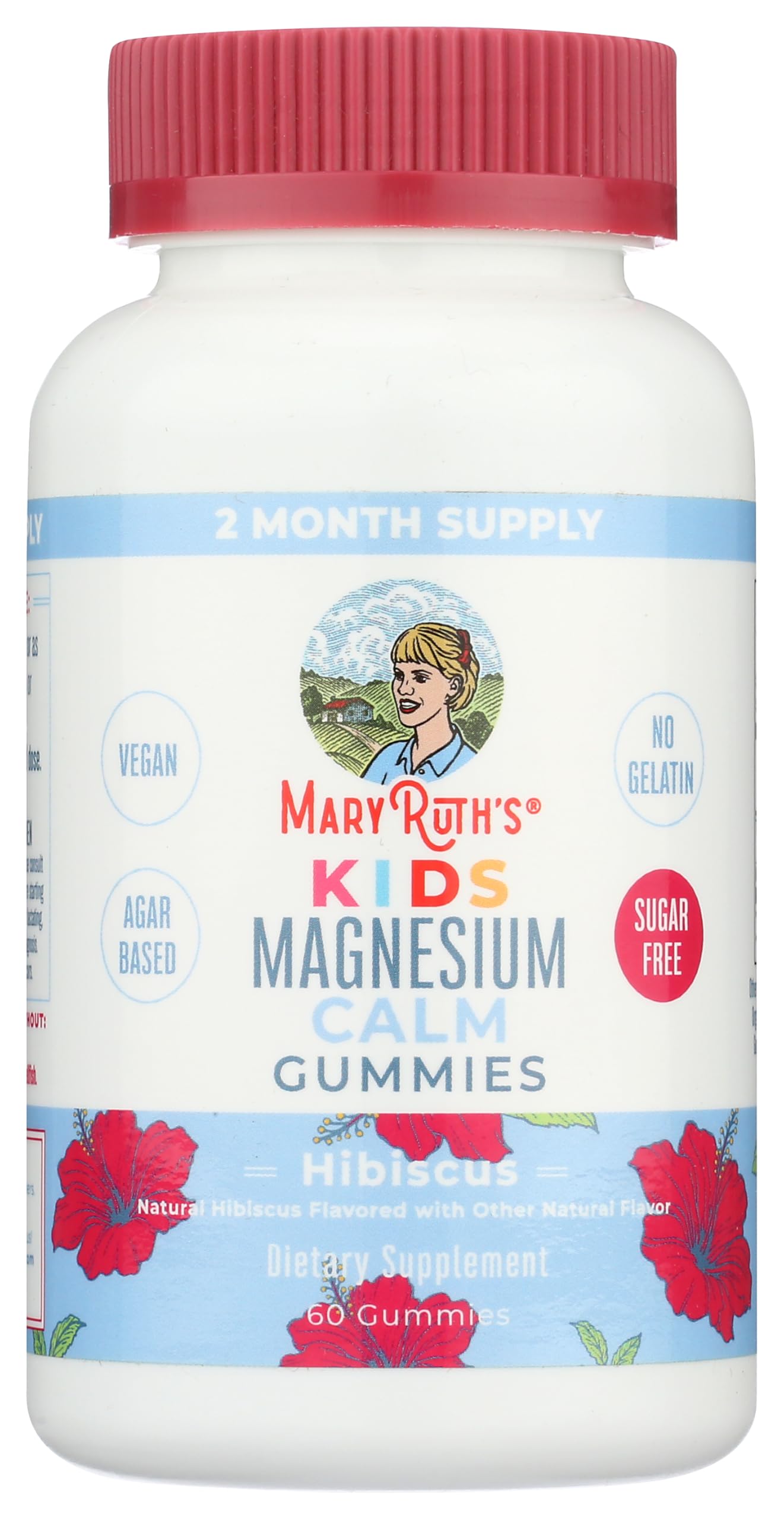 MaryRuth Organics Kids Magnesium Citrate Gummies by MaryRuth's | 2 Month Supply | Sugar-Free | Calm Magnesium Gummies for Kids 2+ | Bone Health | Calcium Absorption | Vegan | 60 Count