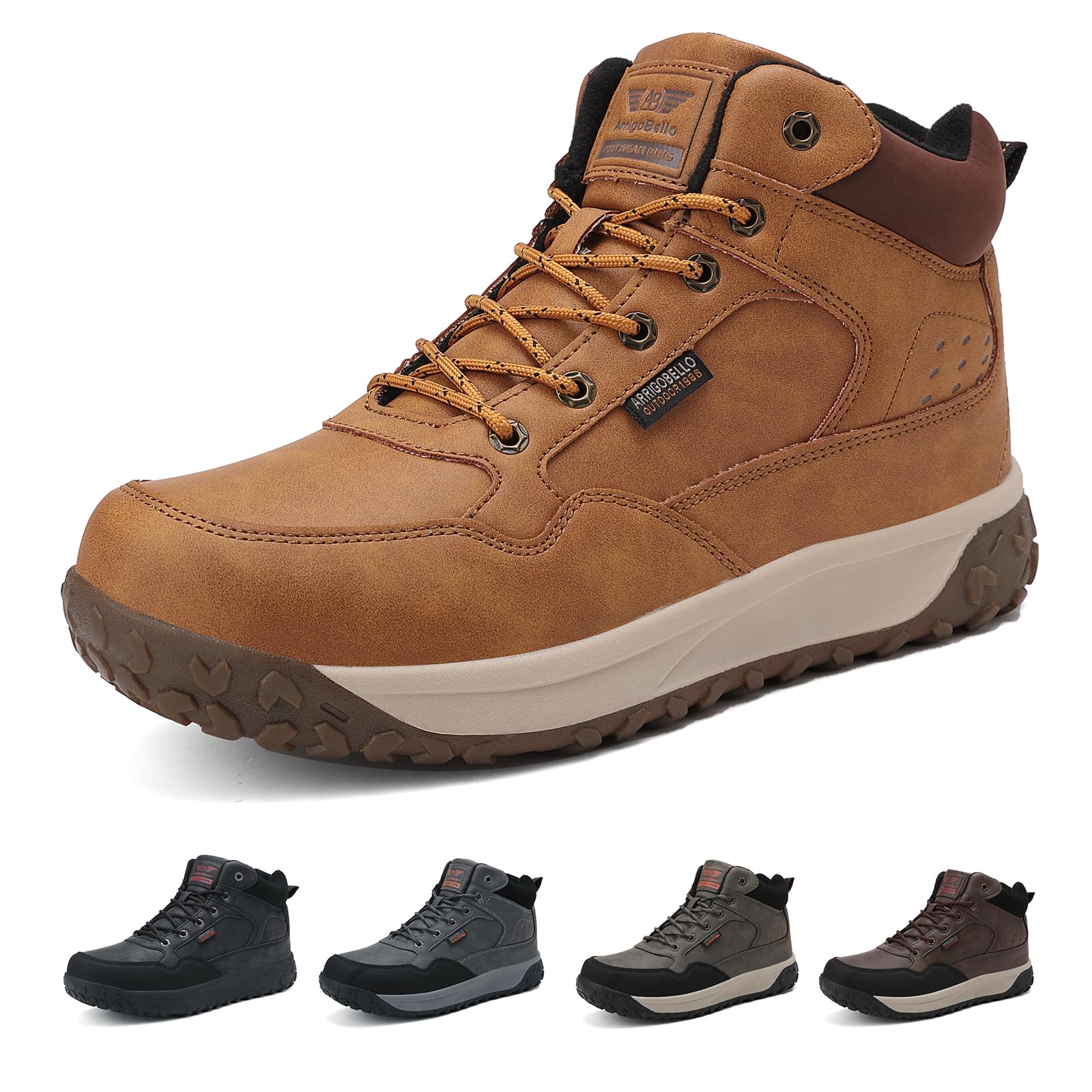 ARRIGO BELLO Scarpe Invernali Uomo Stivali Neve Foderati di Caldo Scarpe Trekking Alpinismo Antiscivolo 41-46