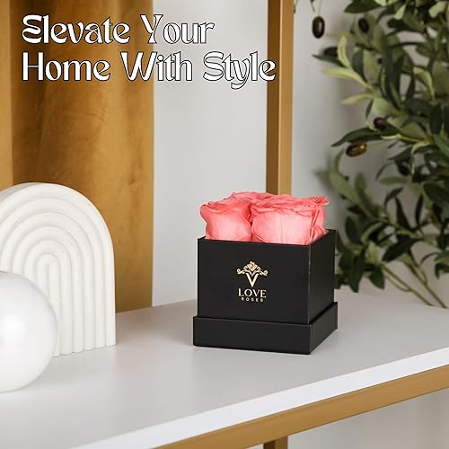 Vista 7 de VLove® Forever Roses in a Box Flores reales para siempre Flores preservadas naturalmente Caja de rosas preservadas Rosa eterna que dura un 4