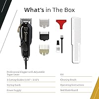 Vista 5 de Wahl Professional 5 Star Senior Clipper, V9000 Motor, Adjustable Taper Lever, Includes 3 Cutting Guides
