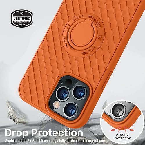 Miniatura 4 de Funda compatible con iPhone 13 Pro Serie Cute Dragon Scale con forro de microfibra suave antiarañazos y soporte de anillo, funda protectora de