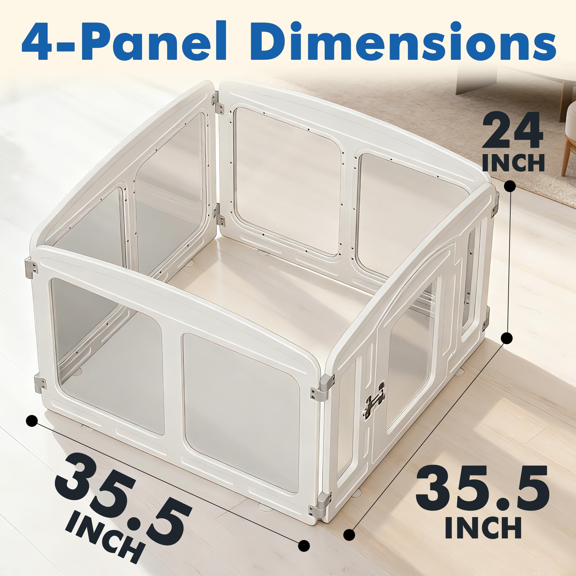Amazon.com: Lonkix Clear Puppy Playpen Indoor - Ideal for Small