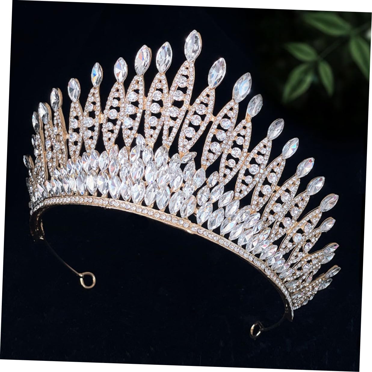 POPETPOP Corona Fascia per Capelli Sposa Tiara da Sposa in Metallo Leggero Accessorio per Capelli Unico per Matrimonio Compleanno e Feste Donna